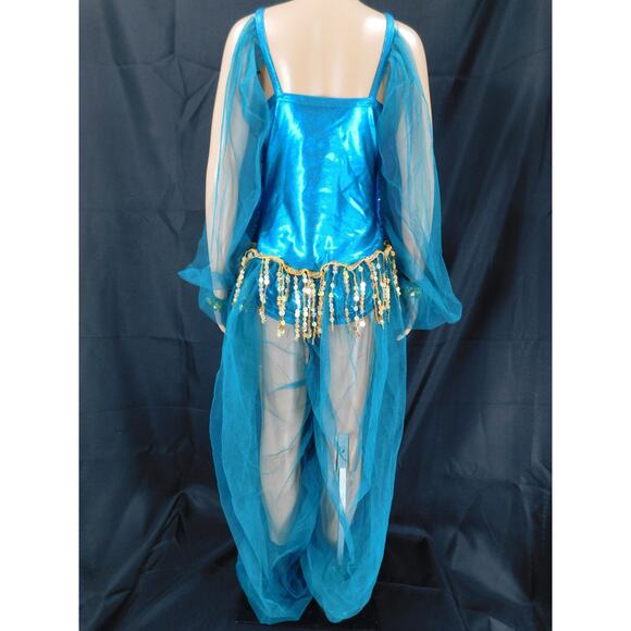 Dance Costume Curtain Call E833 Small Child Turquoise Jasmine Arabian - Picture 3 of 5